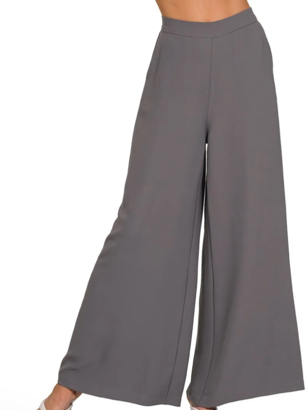 #1199 Zenana Relaxed Fit Elastic Waisted Wide Leg Pants